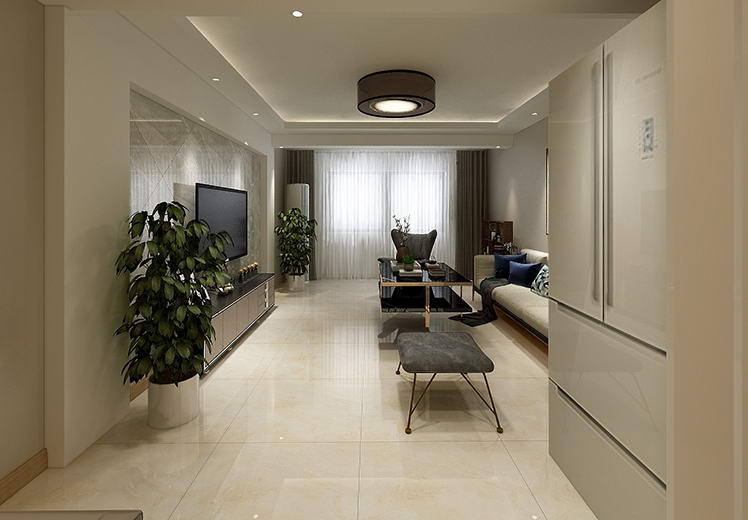 格林威治城121平方三室两厅现代风格装修效果图
